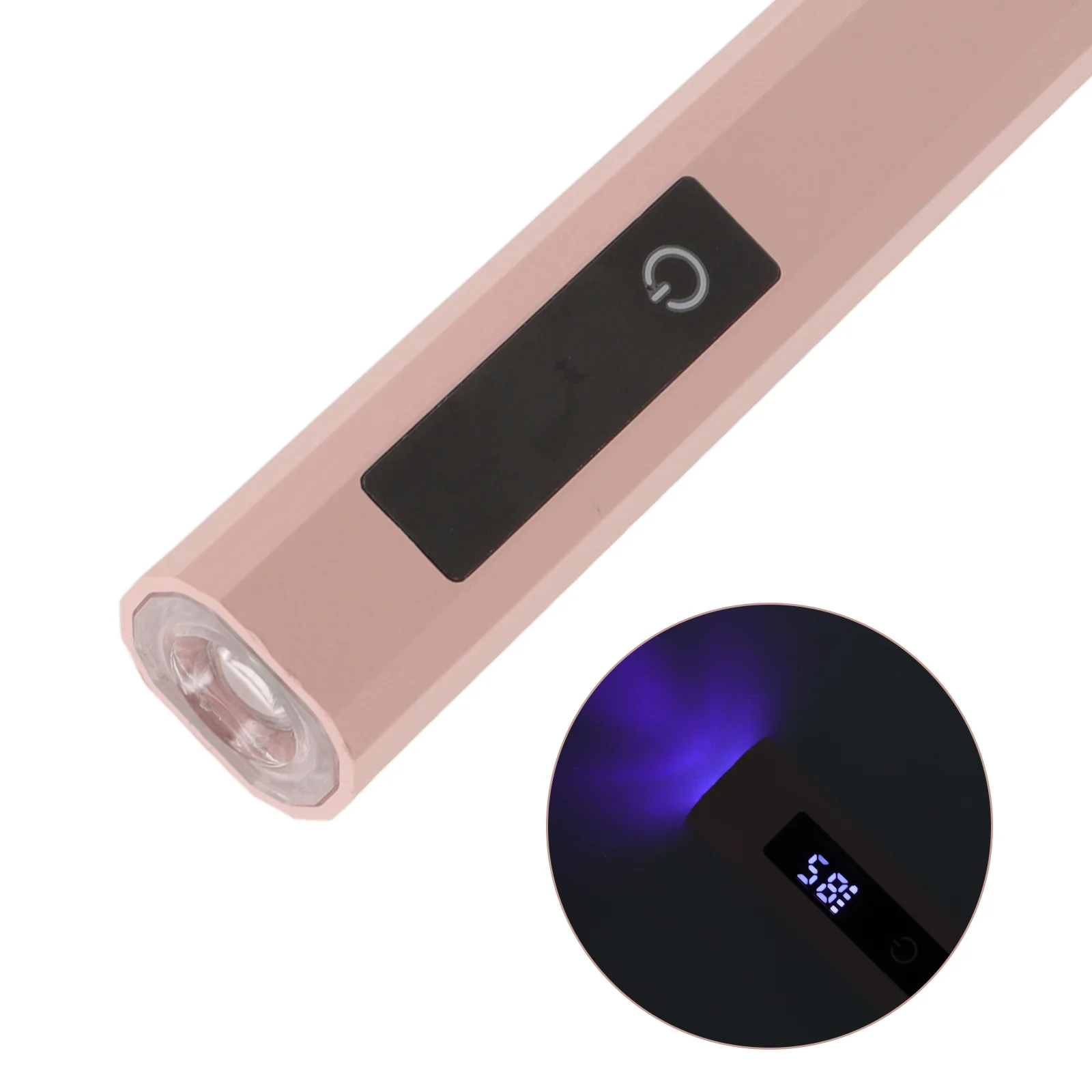 Glitter Nail Polish Gel Lamp Portable Handheld Mini Curing Light for Nails LED Pink Cure