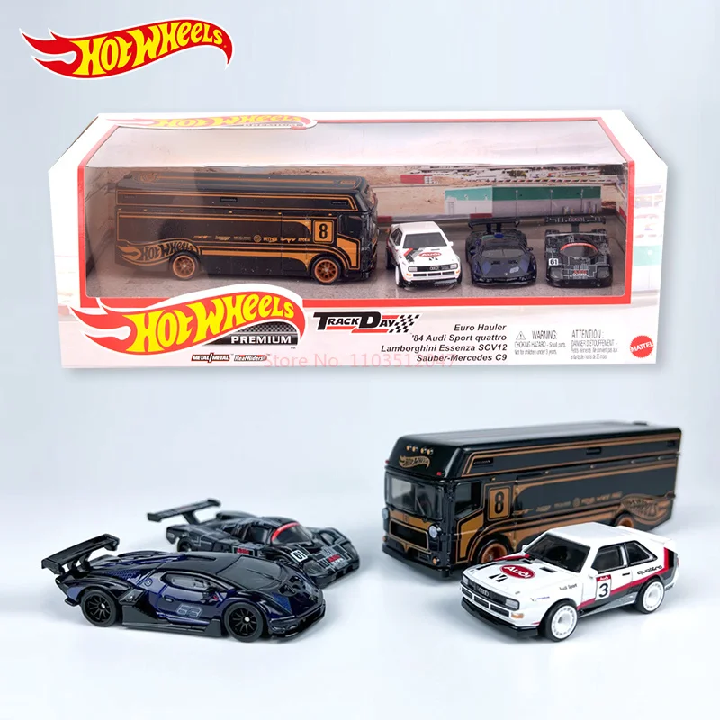 Hot Wheels Car Model 4pcs Transport Vehicle Gmh39 Collected Series Porsche Alloy Hot Sports Car Model Room Ornament Birthday Toy