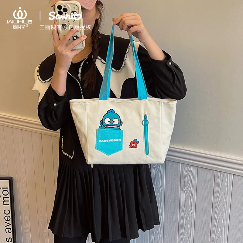 Torba Sanrio Kawaii Cinnamoroll torebka Tote pluszowe torby kurierskie na ramię Kuromi Hello Kitty wypchany plecak do makijażu prezent