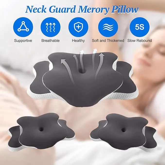 

Подушка из пены с эффектом памяти, подушка для шеи, облегчение боли, контур, эргономичная ортопедическая поддержка шеи для боковой спины, живота, спальный подарок