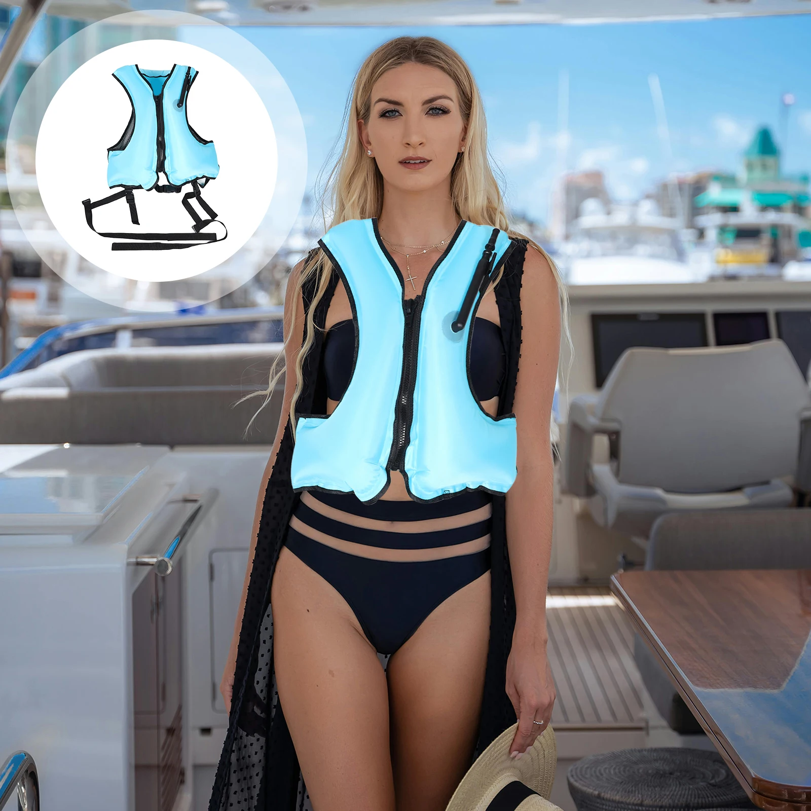

Inflatable Jackets For Adults Adults Kids Swimming Snorkel Kayaking Lightweight Safety Floating Float Travel Gear