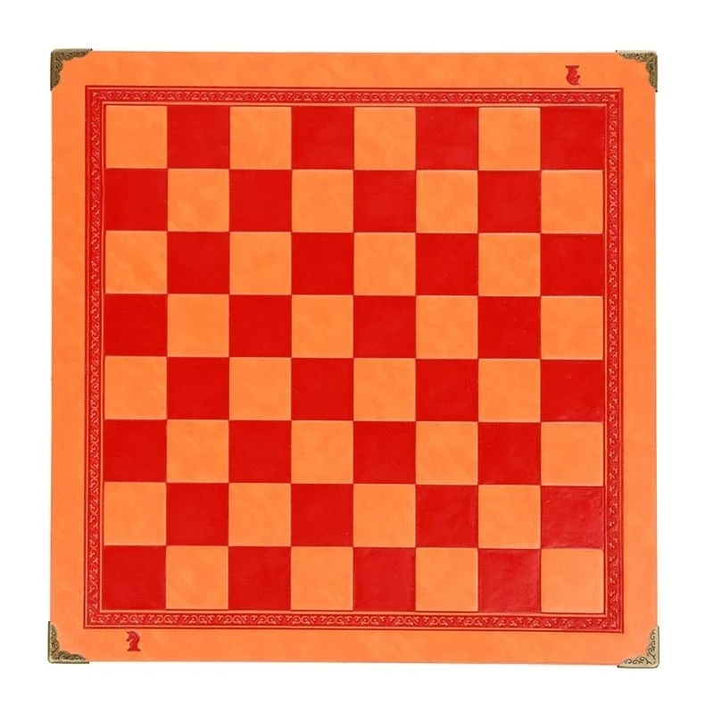 Universal PU Leder Klapp Schachbrett Flaches Schachspiel Schachbrett Klassisches Roll-Up Schachbrett Schachspiele Zubehör