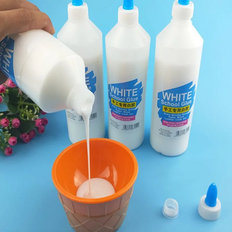 Imagem -02 - White Glue Liquid Adhesive Safety Non-toxic Student Make Paper Crafts Tool Material de Escritório Escolar Papelaria 500ml 250ml