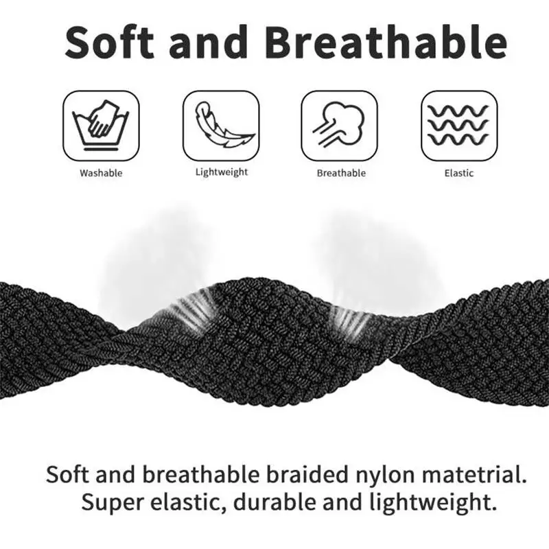 حلقة مضفرة لأشرطة ساعة أبل 46 مللي متر 44 مللي متر 40 مللي متر 45 مللي متر 41 مللي متر 42 مللي متر سوار مرن iWatch serie 10 9 8 7 6 5 3 se Ultra 2 49 مللي متر