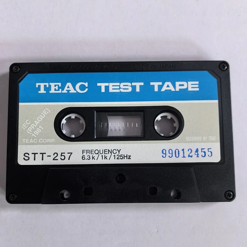 

TEAC TEST TAPE STT-257 6.3K/1K/125Hz-10dB Level Adjustment Head Azimuth Alignment Frequency Response Check