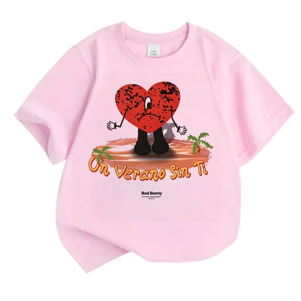 2026 Bad Bunny Debi Tirar Mas Fotos DTMF Printed Kids High Quality Oversized T Shirt Baby Tops T-Shirts