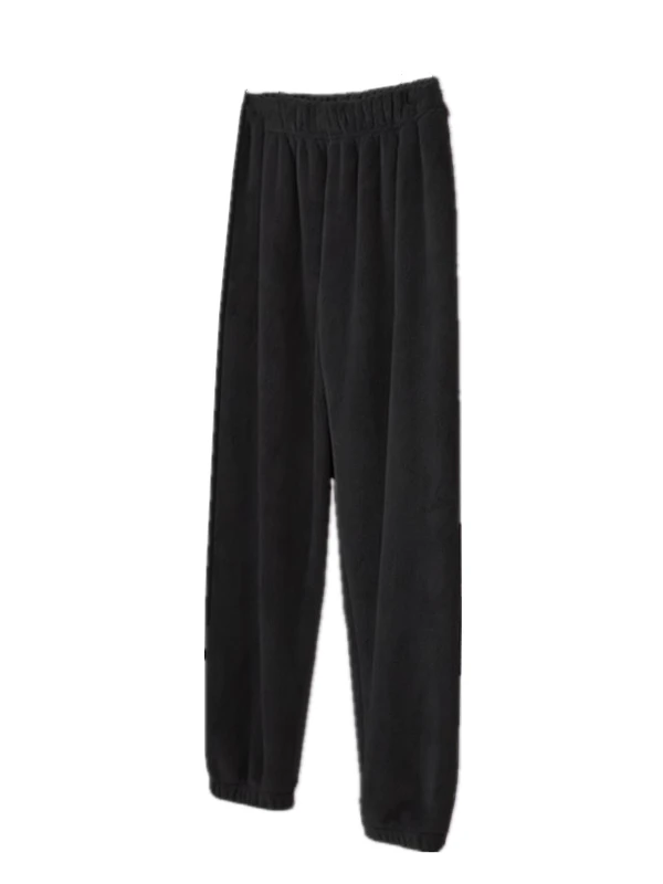 Warme Fairy Coral Fce-broek dames hoge taille losse pasvorm casual broek homewear herfst winter manchetten spwear