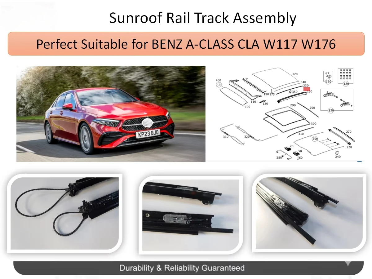 Car Panoramic Sunroof  Rail Track Frame Repair Kit for Mercedes-Benz A-Class W176 CLA 250 117 2013-2018 A1177801400