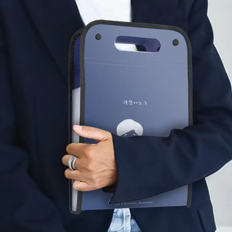 Accordion Document Organizer Expanding Accordion 13 Pockets File Folder Labels Attached Document Carry Bag With Handle For