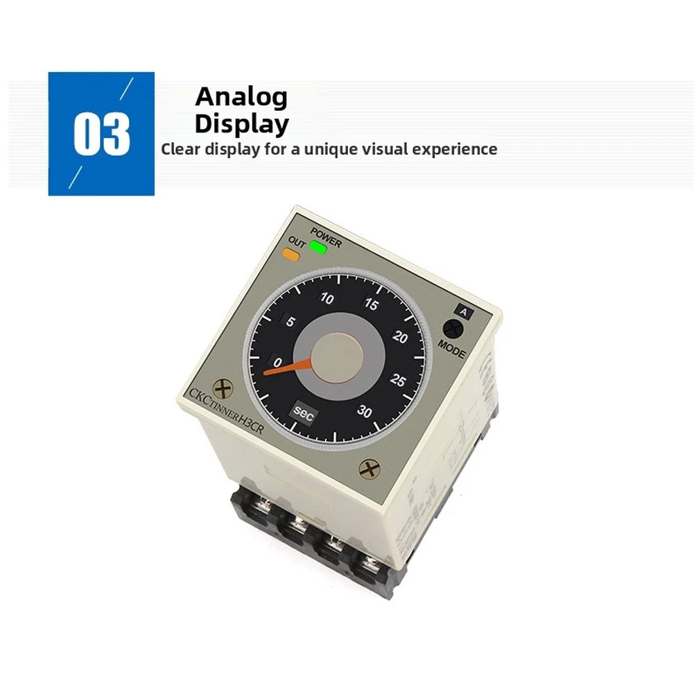 H3CR-A8 Digital Time= Delay Relay 8Pin AC100-240V DC24V Adjustable Timer= 1.2s-300h With Base Socket Silver Contacts