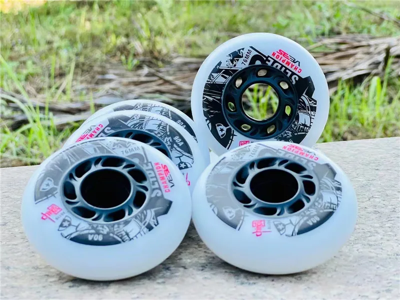 [72mm 76mm 80mm] Slide Skating wheel with 90A Hardness, Blue Purple Pink Durable PU small frosted surface