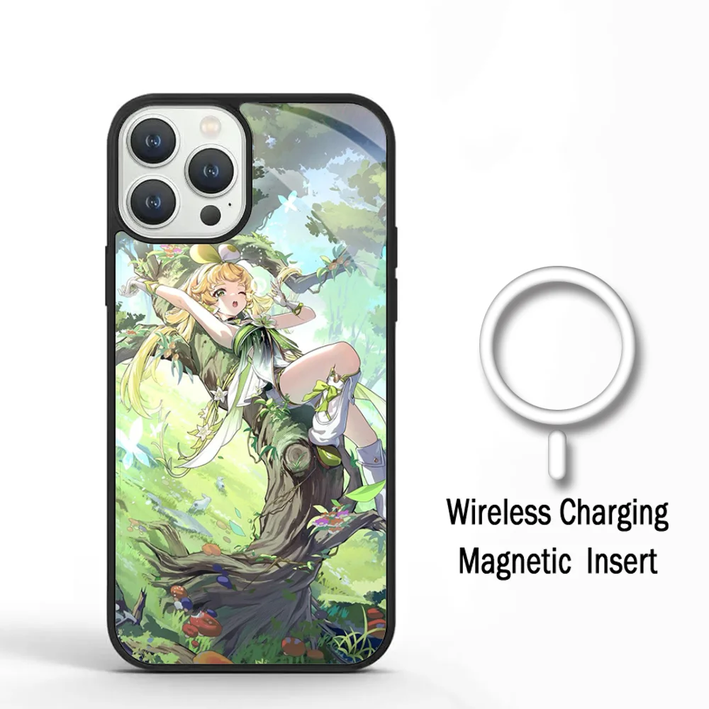 

Wuthering Waves Game Inlin Phone Case For IPhone 11 12 13 14 15 Plus Pro Max Mirror Acrylic Cover For Magsafe Wireless Charging