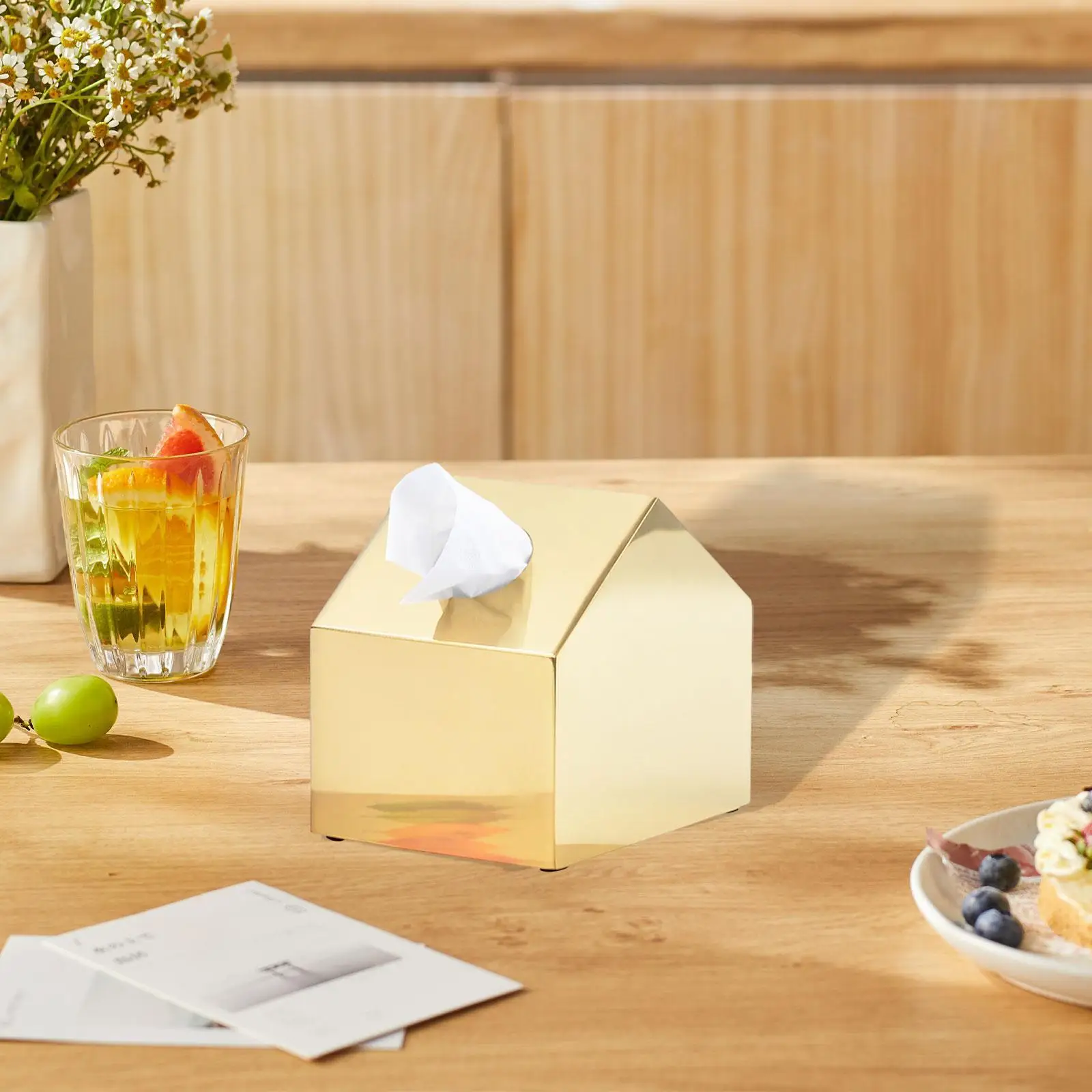 Paper Towel Storage Box Rust Proof Napkin Holder for Restaurant Home Use Car