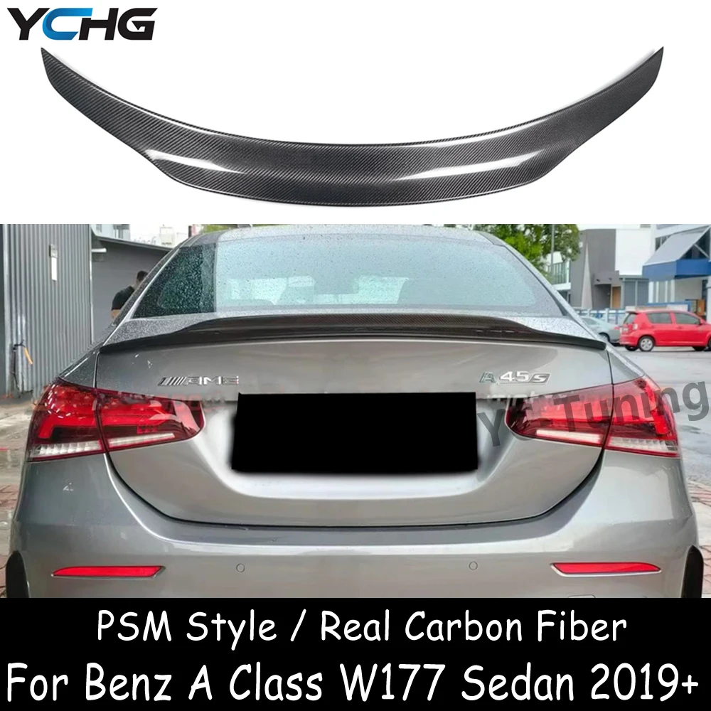 W177 PSM Style  Carbon Fiber Rear Trunk Spoiler Wings For Mercedes Benz A Class V177 Sedan A180 A200 A220 A250 A35 Spoiler 2019+