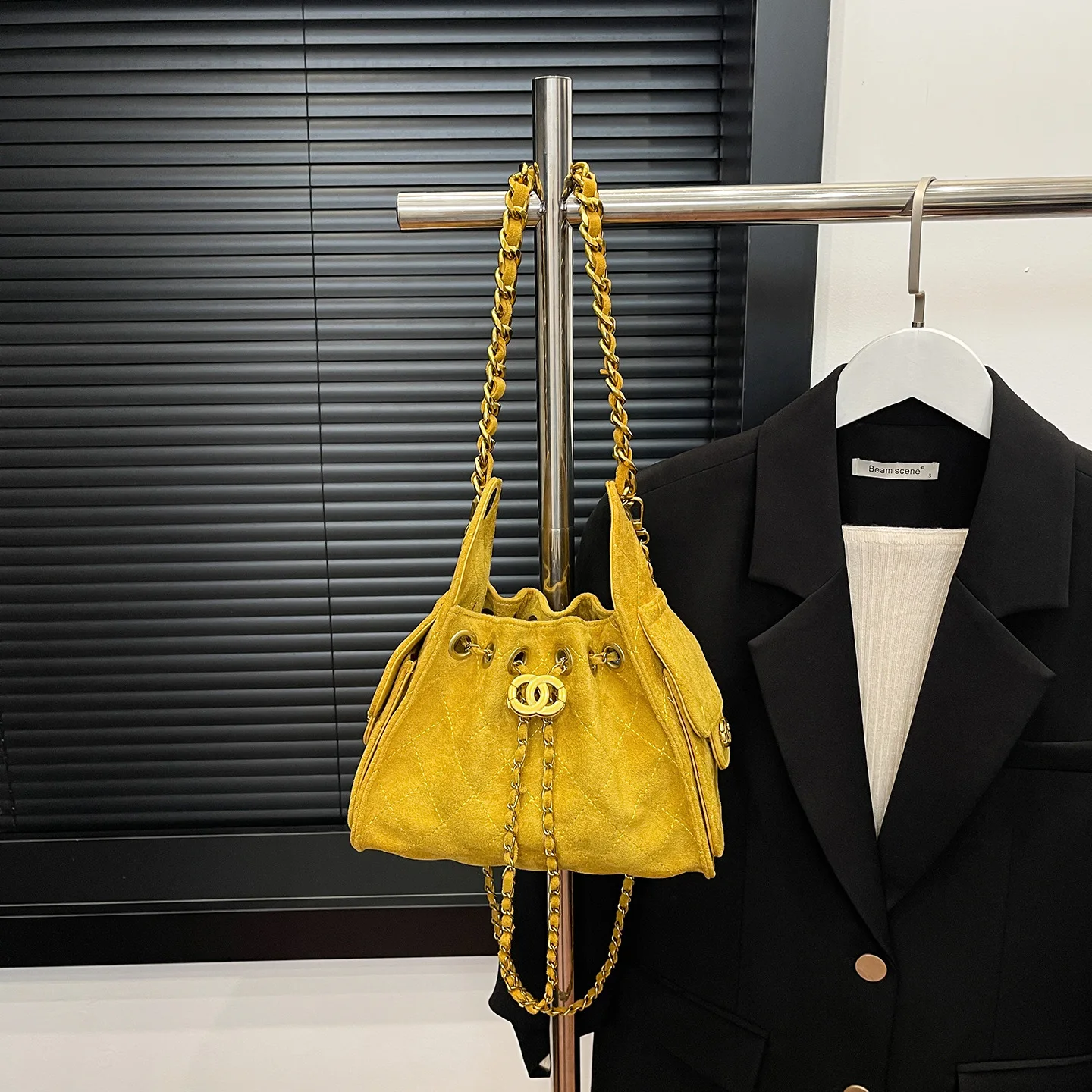 

2025 New Luxurious Rope Multi-Pocket Hippie Bucket Bag Crossbody Shoulder Underarm Bag for Women