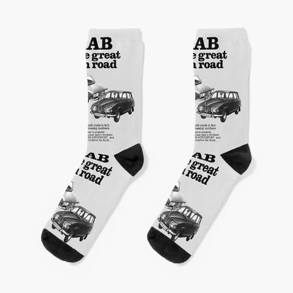 

SAAB 95 / SAAB 96 / SAAB 99 ADVERT Socks Christmas winter gifts Men's floral Luxury Woman Socks Men's