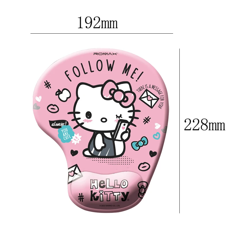 Sanrio Hello Kitty Cute Mouse Pad with Wrist Protection Ergonomic Gaming Desktop Mouse Pad For Mouse Pc Laptop Desk Mouse Mat