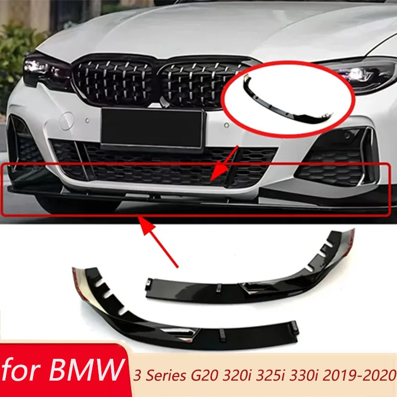 

Car Front Bumper for BMW 3 Series Saloon G20 320i 325i 330i 360i 2019 To 2020 Lower Diffuser Spoiler Body Kit Tuning Automobiles