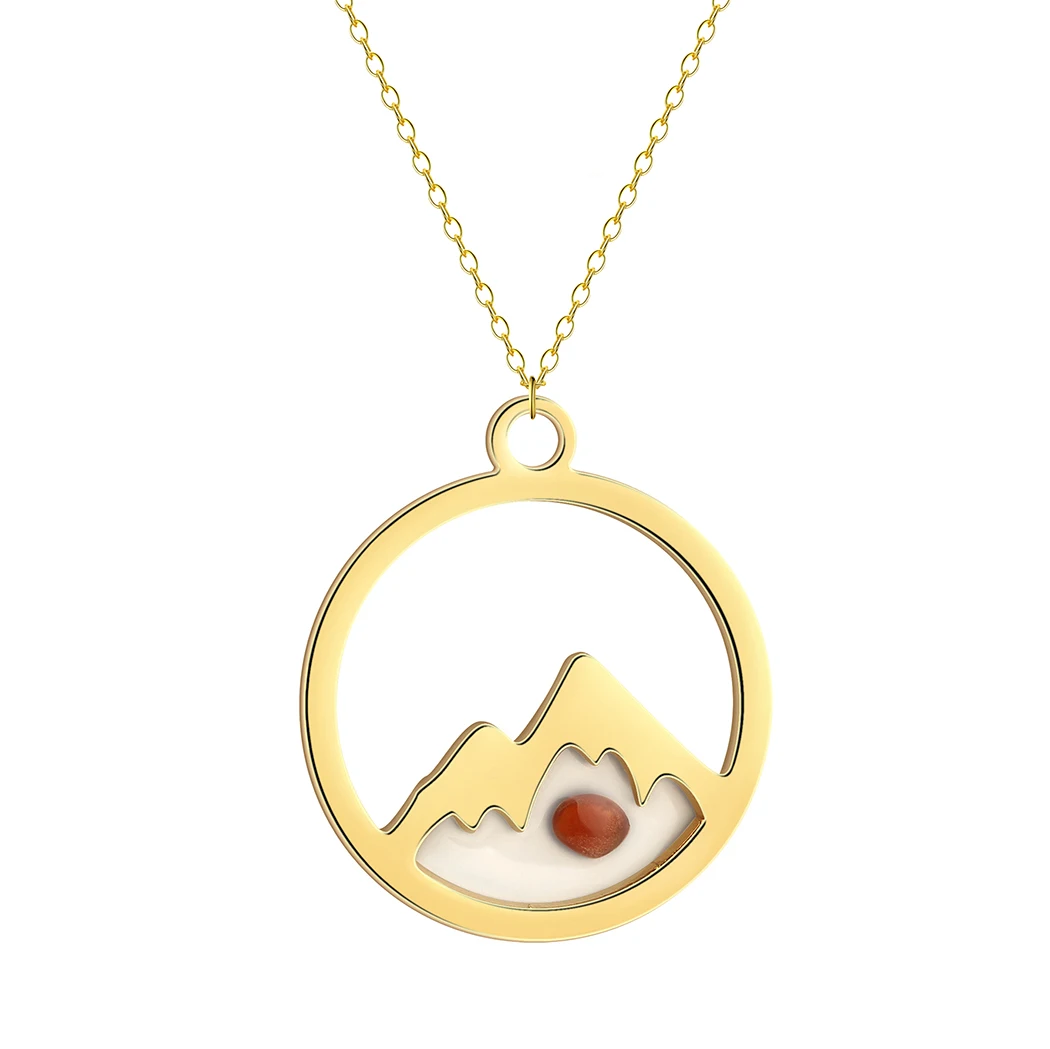 Kinitial April Mother\'s Day Gift Stainless Steel Delicate Mustard Seed Necklace, Move Mountains, Christian Jewelry, Mustard Seed