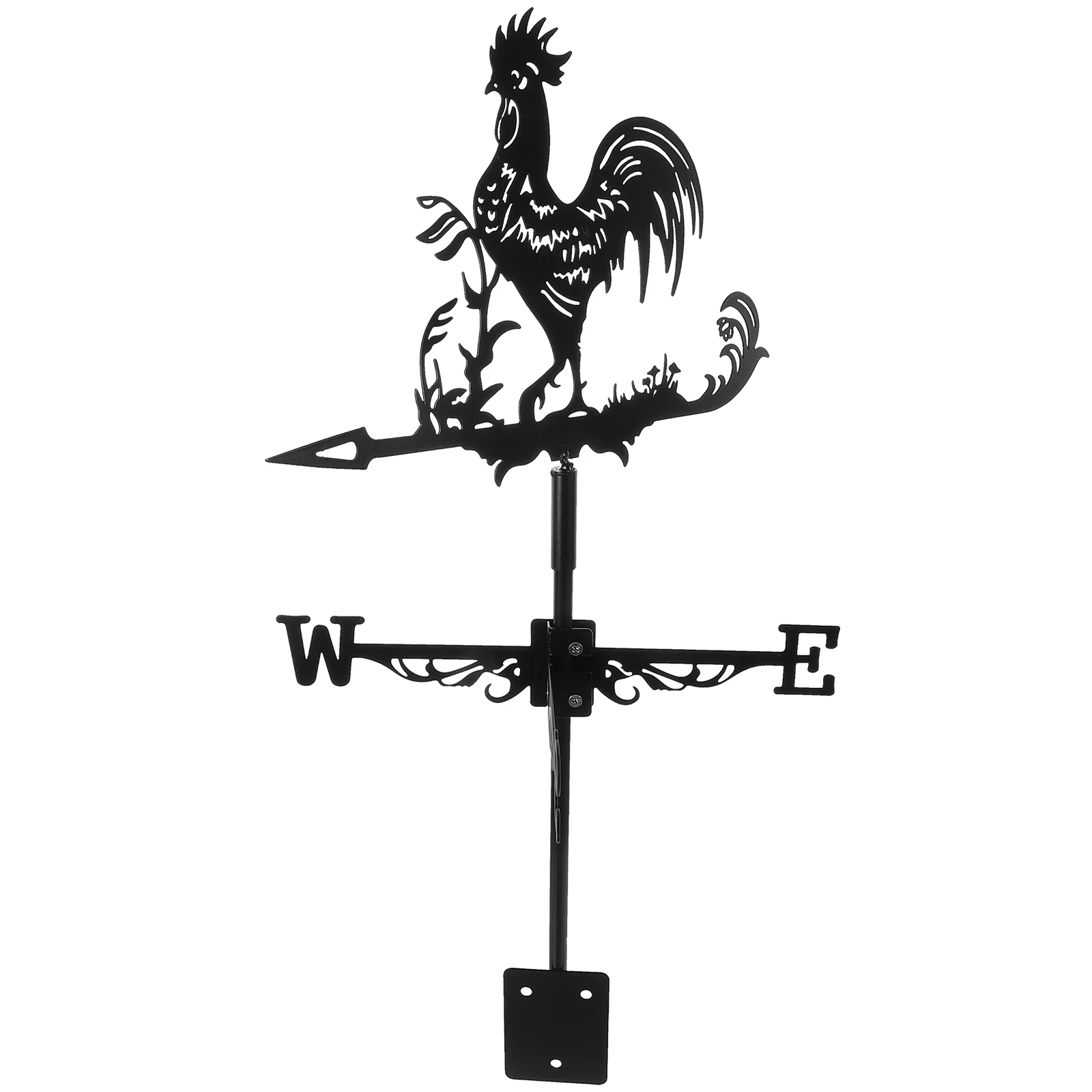 Farm Yard Metal Wrought Iron Big Rooster Roof Decoration Weather Vane Indicator Sign Vanes for Decorate Wind Direction Ornament