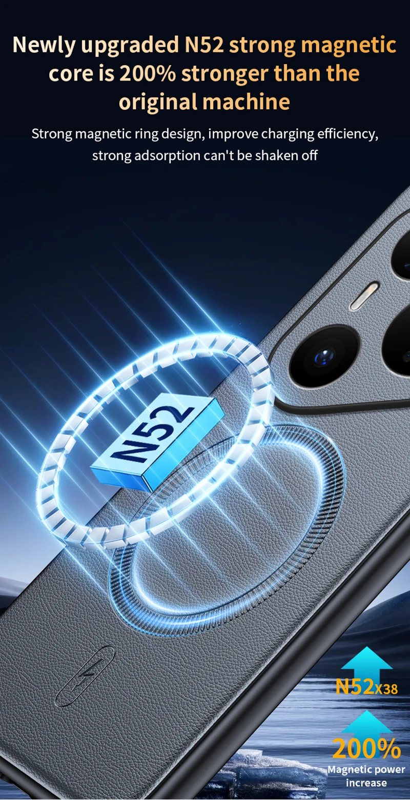Für Huawei Pura 80 Pro Plus Hülle Magnetische Leder-Schutzhülle Hochwertige Anti-Fingerabdruck Rutschfeste PC+TPU – Detail 9