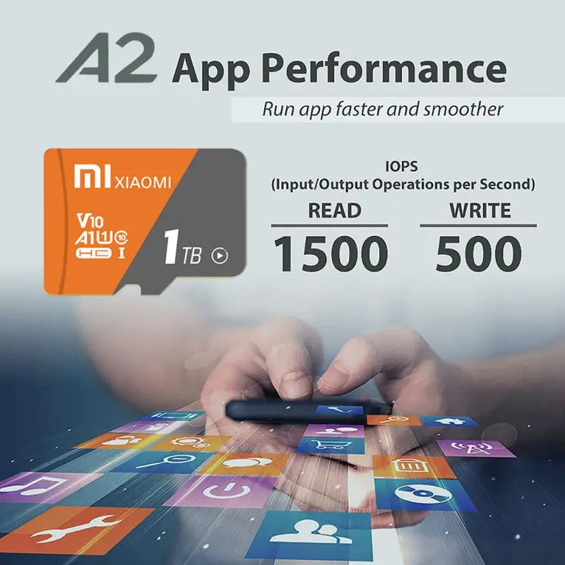 Original Xiaomi Class10 High Speed 2TB Micro TF SD Card 1TB SD Cards High Capacity Memory Card 128GB For Camera UAV With Adapter