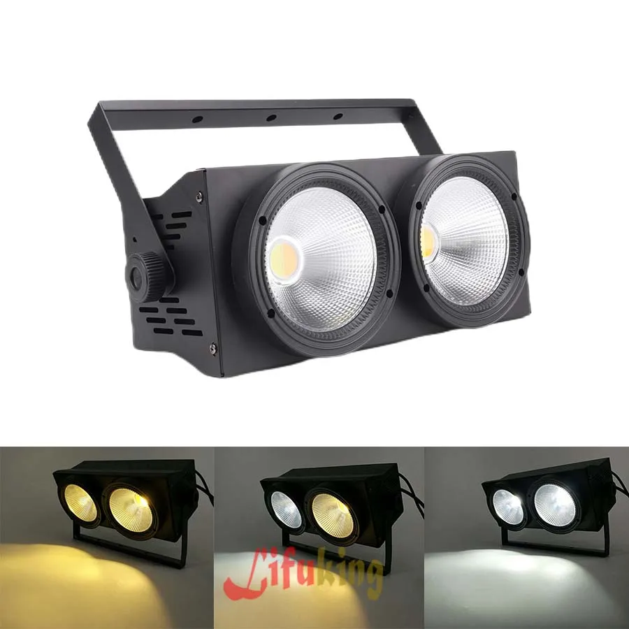 8Pcs/Lot 2 Eyes LED COB Stage lights Blinder Light Cold White/Warm White 2in1 COB light LED Control 2x100W Stage Audience Light