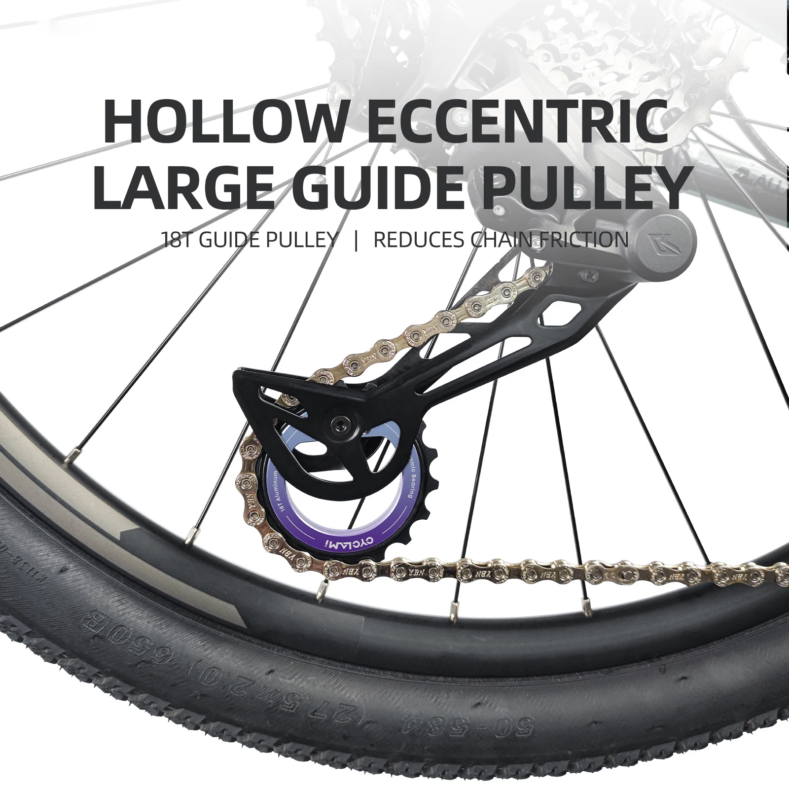 

18T Rear Derailleur Ceramic Pulley Bike Guide Hollow Eccentric Pulley Wheel for Shimano R8000 R7000 MTB Road Bicycle Part