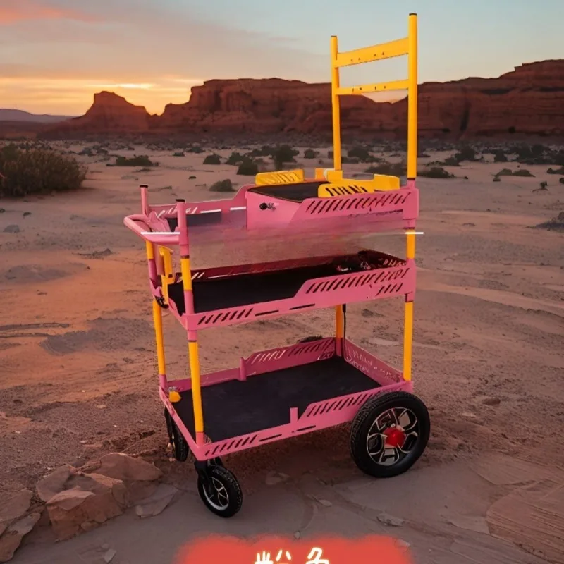 

Automatic follow outdoor live stream trolley folding tracking control Smart car electric induction