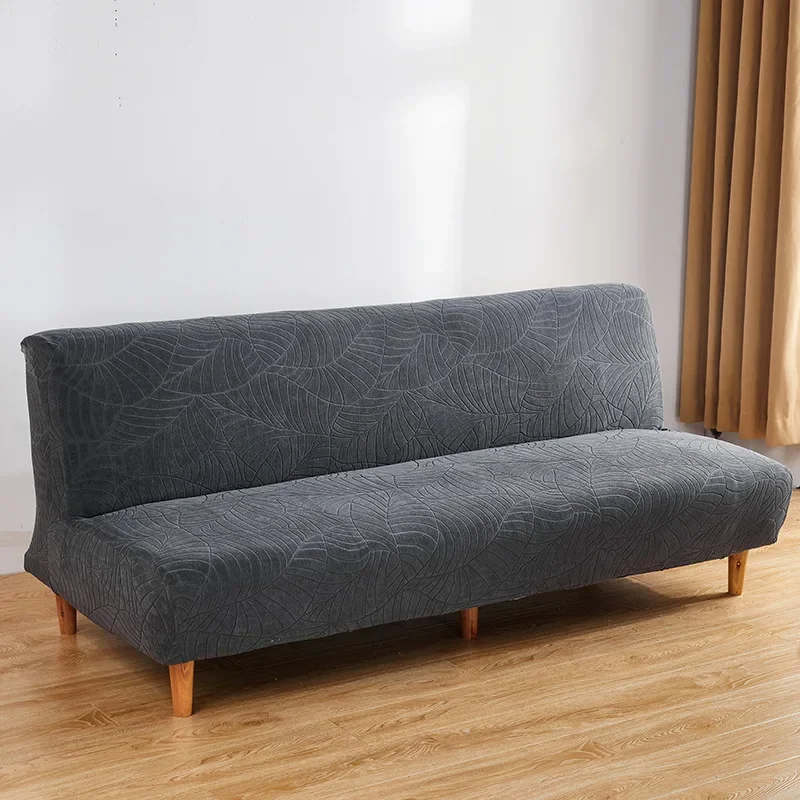 

1PC Solid Color Sofa Bed Cover for Living Room Elastic Folding Seat Slipcover Armless Couch Covers Washable Long Chair Protector