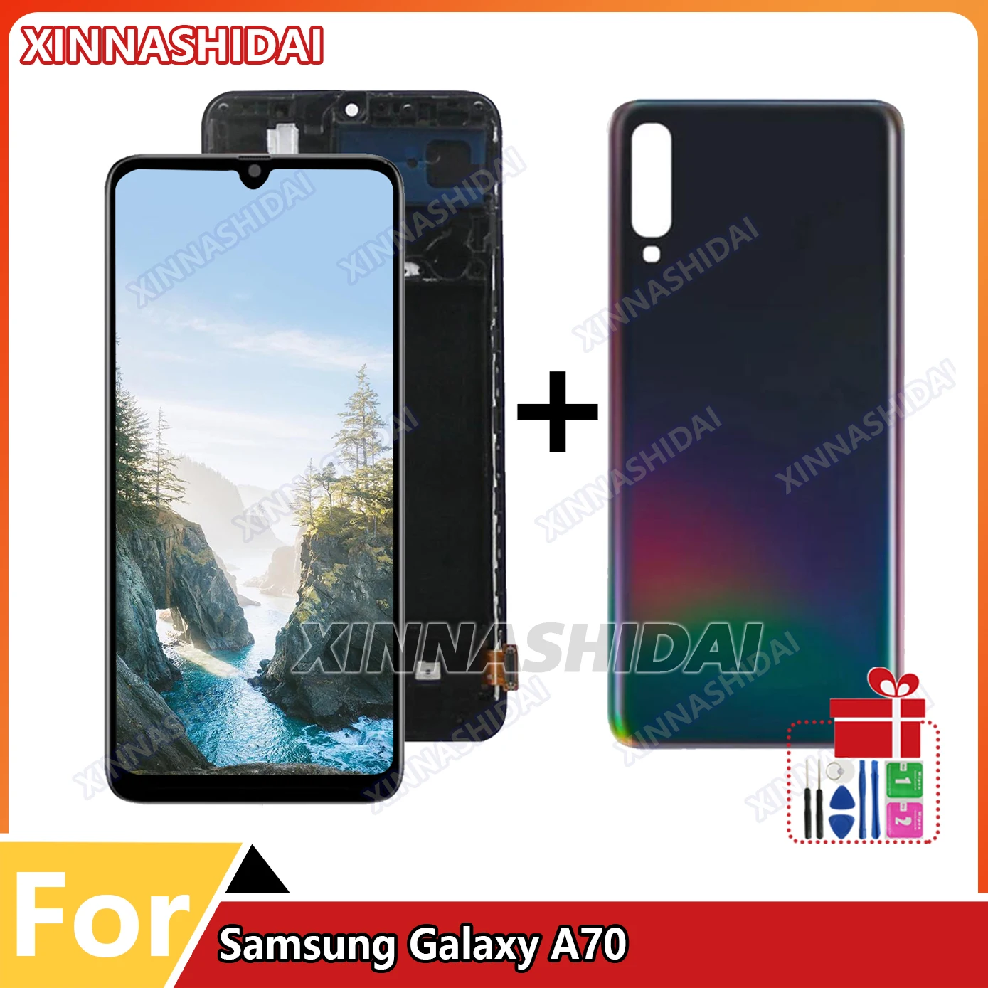 ЖК-дисплей A70 A705FN/DS с рамкой для Samsung Galaxy A70, сенсорный экран с дигитайзером в сборе, замена