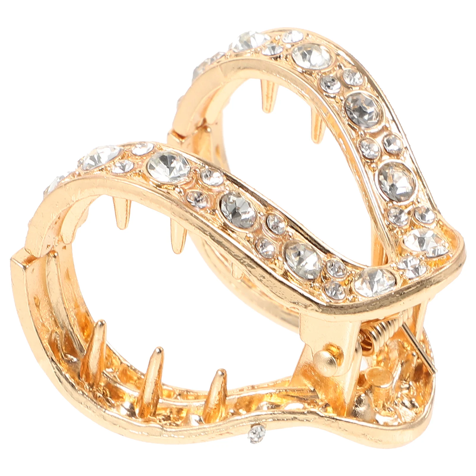 

Rhinestone Hair Claw Clips High Ponytail Holders Metal Bun Cuff For Women Thick Fine Hair Styling Accessories Girl