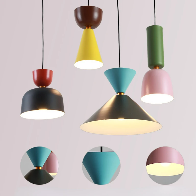 Nordic Macaron Pendant Lamp, Luz LED moderna, Iluminação suspensa, Iluminação interior, Quarto, Cozinha, Restaurante, Ilha, Balcão, Bar, Sala de jantar