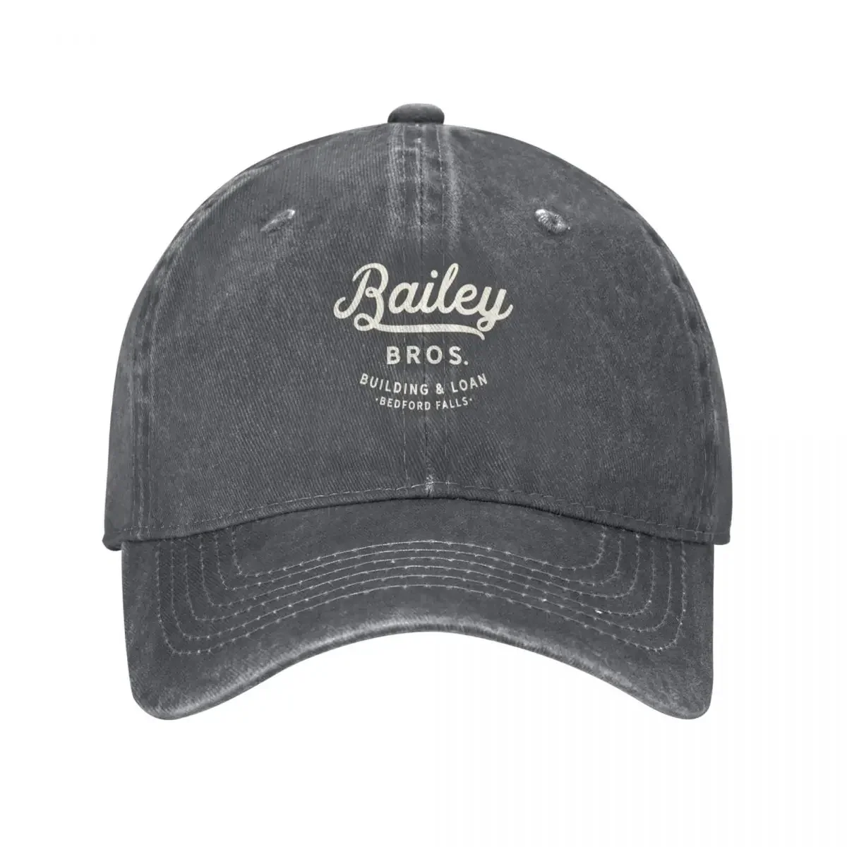 Escudo de la asociación de construcción y préstamos de los hermanos Bailey, George Bailey, director ejecutivo, gorra de béisbol con diseño navideño
