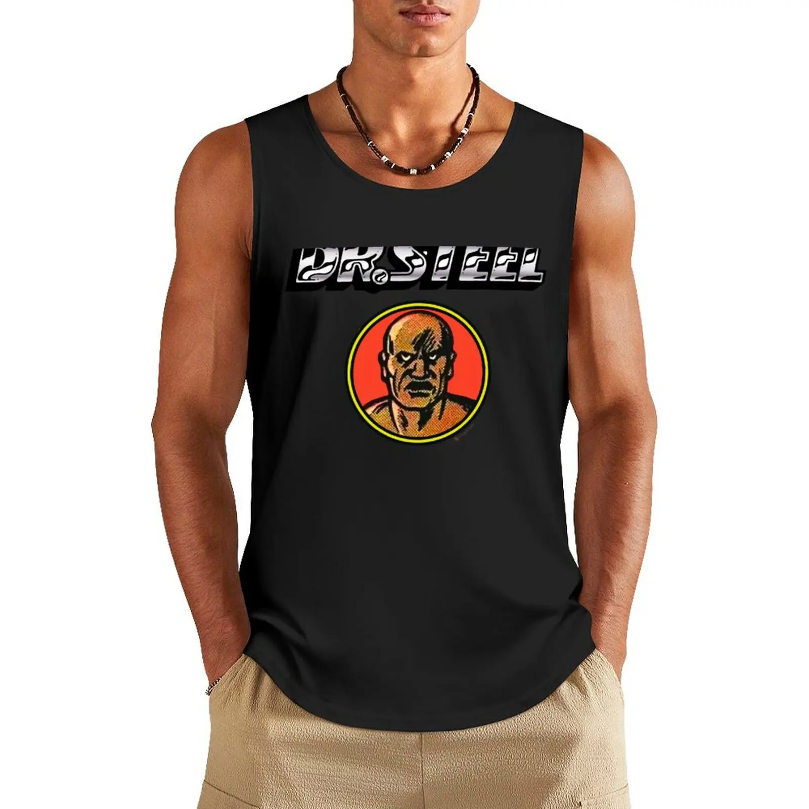 

Dr. Steel Tank Top basketball clothing gym shirt man Men's summer vest Gym t-shirt man