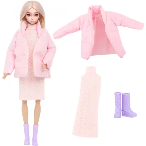 11.5'' गुड़िया कपड़े बार गुड़िया 3 पीस/सेट फैशन शीतकालीन कोट ड्रेस शर्ट पैंट जूते बूट 11.8 इंच गुड़िया सहायक उपकरण बच्चों के खिलौने 8 best sales बार्बी गुड़िया के कपड़े और सामान - №7