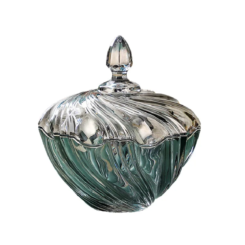 

Living room coffee table premium candy dessert melon seed plate, crystal glass snack plate