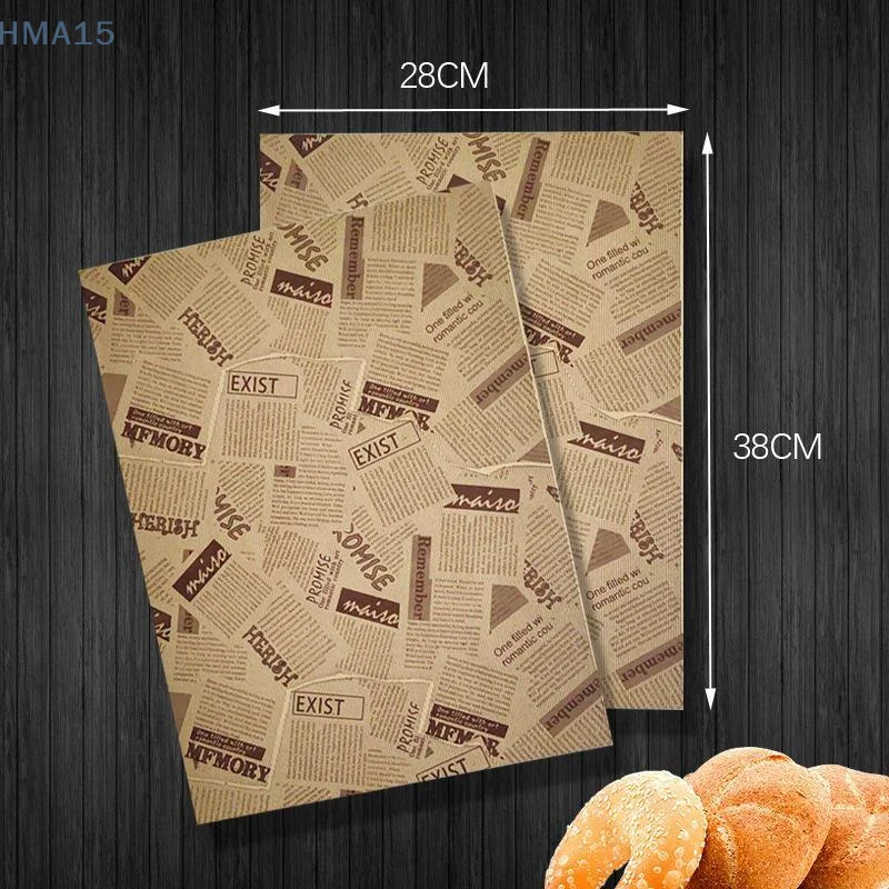 【YA】50 Sheets Waterproof Baking Paper Nonstick Greaseproof Heat Resistant Parchment for Air Fryer Grilling Food Serving