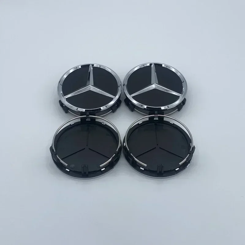 

Car Sticker 4Pcs 75MM/60MM Car Tire Wheel Center Hub Cap Covers For Mercedes Benz Badge Emblem Rim Cover Auto Style Decorate Ac