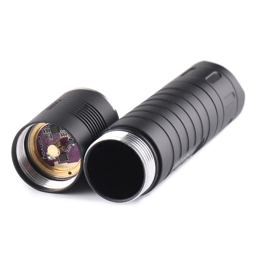 Convoy-バッテリー付き懐中電灯s21b,xhp50.3 hi,銅dtp/ar,温度保護
