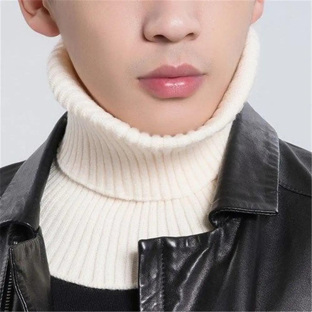 Coring Wool Detachable Scarf Solid Color Apparel Accessories Men Fake Collar Scarf Knitted False Collar Scarf Neck Sleeve Scarf