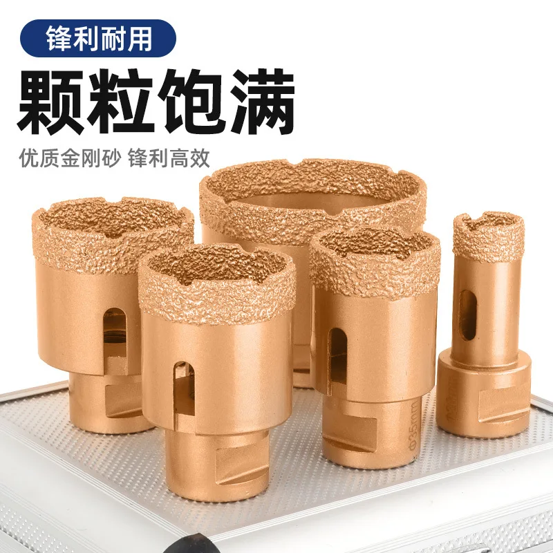 Angle Tile Tapper 8-Piece Set Hand Mill M14 Brazing Dry Reaming Drill Bit Full Tile Marble