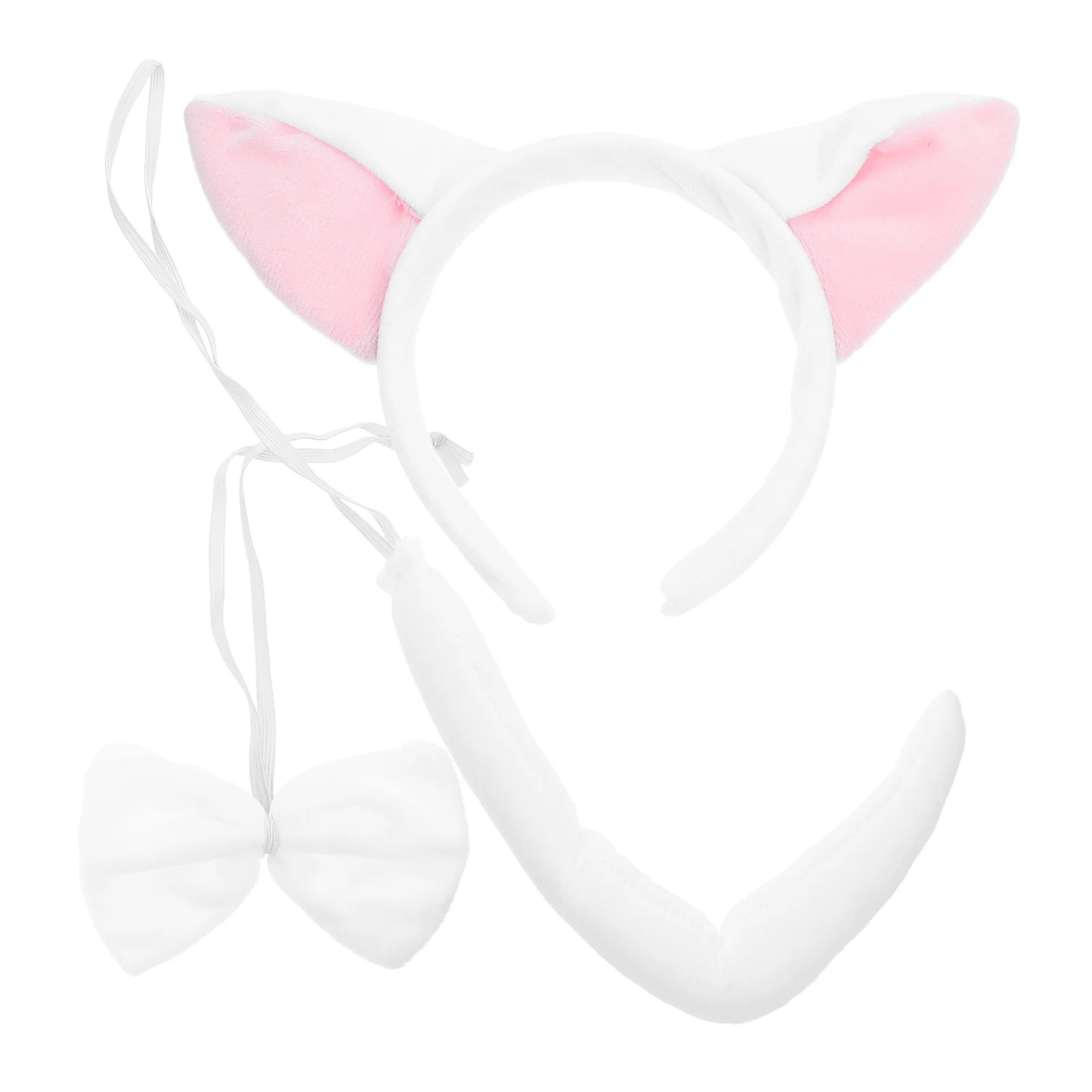 

1Set Cartoon Animal Costume Fox Headband Tail Bowtie Cosplay Props Party Performance Accessories Animal Costume