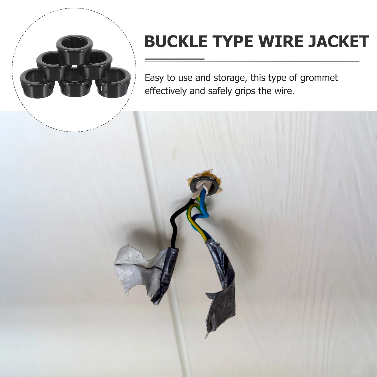 

200 pcs Nylon Cable Snap Grommets Wear-Resistant Vibration Absorbing Insulated Protection For Wire Hose Bushing