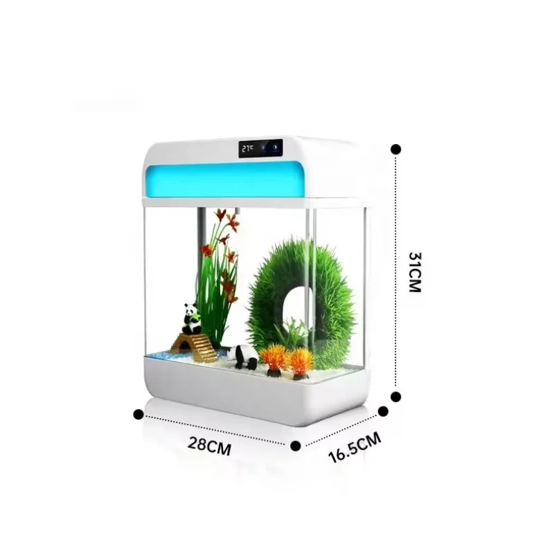 Desktop Small Fish Tank, Intelligent Humidification, Living Room Household Glass Fish tank Factory Wholesale
