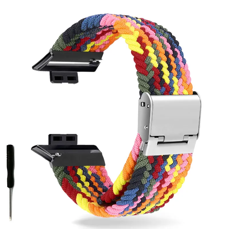 Nylon Braided Woven Strap for Huawei Watch Fit Bands WatchBand Adjustable Bracelet Wristband Correa for Huawei Watch Fit Bands