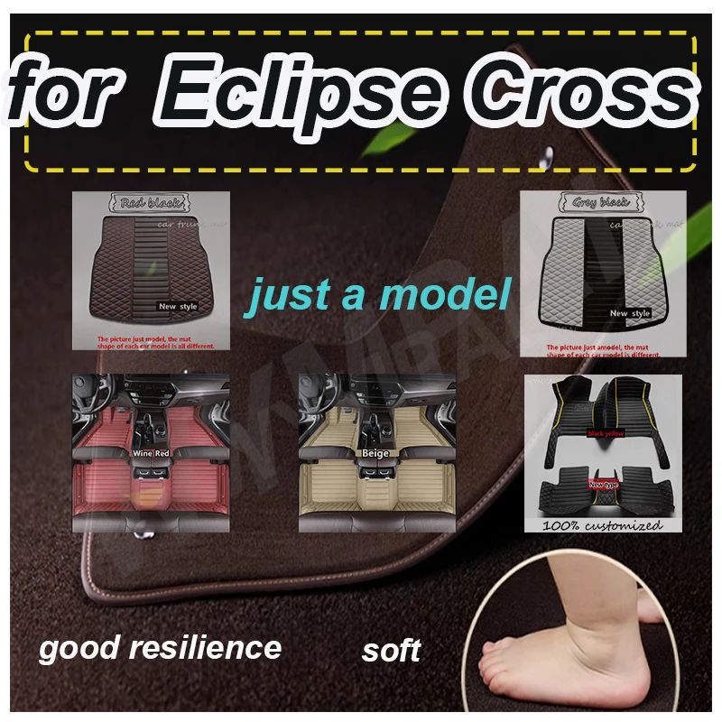 

Роскошные автомобильные коврики для Mitsubishi Eclipse Cross 2018 2019 2020, пользовательские автомобильные подушечки для ног, автомобильный ковер, чехол для интерьера