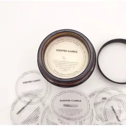 50pcs Candle Dust Cover Protection Paper Round Dustproof Cup Warning Label Sticker DIY Handmade Fragrance Scented Vigil Supplies