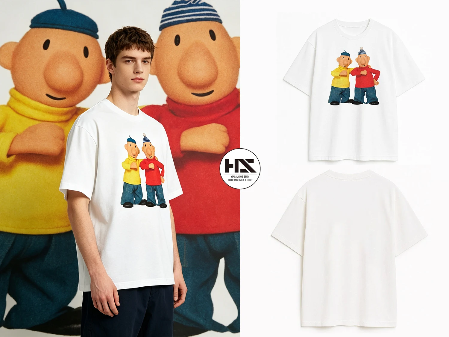 Men Cotton Short Sleeve T Shirt Vintage Pat Mat Cartoon Character Graphic Casual Sport Crew Neck Summer Daily Basic Tshirt