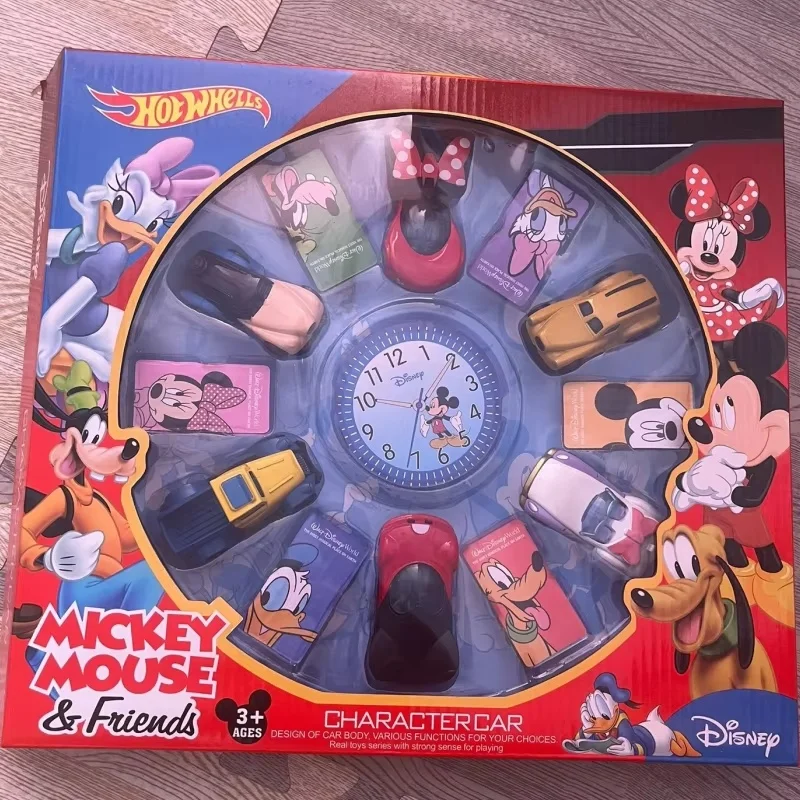 Hot Wheels Cartoon Car Toy Mickey Mouse & Friends Characters Car Mickey Minnie Donald Duck Daisy Car Model Kids Collectible Gift